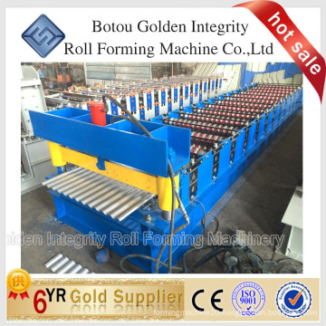 PLC controlling steel corrugated metal roofing sheet machine